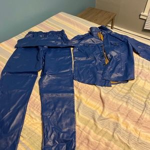 Women blue pants suite set